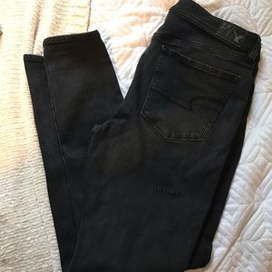 American Eagle Black Jeans (360 Super Stretch)